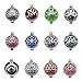 6 PCS Mixed Silver Round Aromatherapy Necklace Pendant Locket Essential Oil Diffuser Necklace Charms