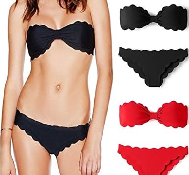 Amazon 水着 ビキニ レディース マリシアスイム タイプ スカラップ