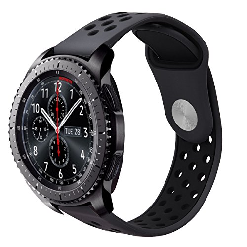 Gear s3 classic/s3 frontier bands, vigoss 22mm soft silicone band…