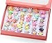PinkSheep KIds Jewelry Box for Girls : 32Pcs Frozen Jewelry Box with Handle, Kids Jewelry Organizer, Crown, Ring, Necklace and Bracelets Set, Hair Clip, Pretend Play Set for Toddler