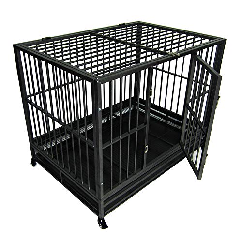 Veryke 42" Pet Playpen Portable Dog Cage Crate Strong Metal Animal