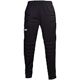 Reusch Alex Boys Soccer Goalkeeper Pants with Protection Pads, Padded Goalie Pants for High Impact Sports, Kids, Youth, Black
