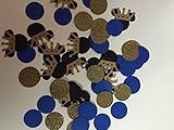 Prince Mickey theme royal birthday confetti, table scatter in royal blue and gold
