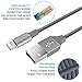 ONSON iPhone Cable,3Pack 6FT Nylon Braided Cord Lightning Cable Certified to USB Charging iPhone Charger for iPhone 7/7 Plus/6/6 Plus/6S/6S Plus,SE/5S/5,iPad,iPod Nano 7 (Gray,6FT)