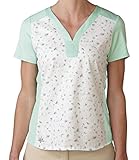 adidas Golf Women's Tour Bonded Mesh Polo Shirt, Mint Burst, Medium