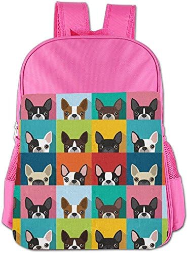 staromia Child's Boston Terriers Bulldog Cartoon School Lunch Bag Bookbag Boys/Girls For 4-15 Years Old RoyalBlue