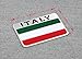 Generic Car Racing Sports Italy Flag Oblong Emblem Badge Decal Sticker