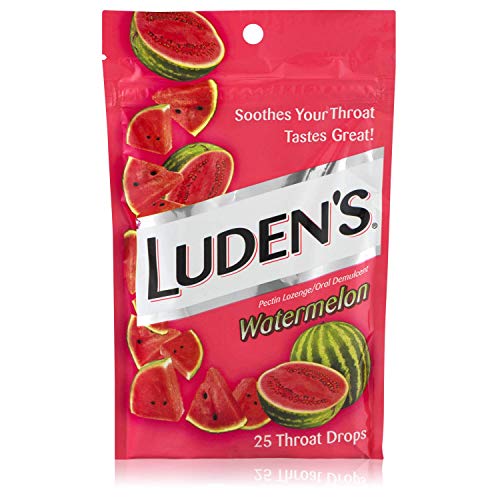 Luden’s Watermelon Cough Throat Drops Pectin Lozenge/Oral Demulcent 25