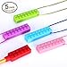 |LAUNCH PRICE| Chew Necklaces Set - (4 PACK with Colored Cords + BONUS Pencil Topper) - Sensory Chew Toys for Autism, Biting, Teething, ADHD, SPD, Oral Motor Children, Kids, Boys, and Girls by Coolday