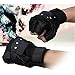 Coromose Men Soft Leather Driving Motorcycle Biker Fingerless Warm Gloves