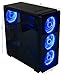 VIVO ATX Mid Tower Computer Gaming Black PC Case w/ Tempered Glass Side Panel, 6 Fan Ports, 3-speed control, USB 3.0 (CASE-V08)