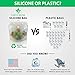 Reusable Silicone Food Bag, No Plastic Slider Bar, Set of 4 (2 Large & 2 Medium), Pinch Press Seal Food Storage Bags Ideal for Sandwich Bags, Reusable Snack Bags, Includes 2 Silicone Stretch Lids