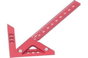 Center Scribe Gauge, Aluminum Alloy Center Scribe Measuring Tool, 45 Degree Angle Marker, Circle Center Finder, Woodworking L