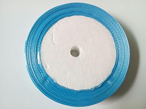 4/5 Inch Wide 24 Yard Long Decorative Polyester Satin Ribbon for Hair Bows Crafts Embellishment (Light blue)