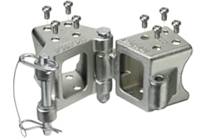 WorldBrand Fulton Fold-Away Bolt-On Hinge Kit 3 x 3 Trailer Beam, Rating 5,000 lbs, 48 Pivot, Z-Max 600 Zinc Finish Consumer Electronics