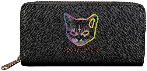 Mbog Odd Future OF Cat Logo Clutch Leather Long Wallet Card Holder Purse