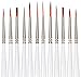 LorDac Arts Detail Paint Brushes - Set of 12 Artist Miniature Paint Brushes for Art Painting with Acrylic, Watercolor, and Oil