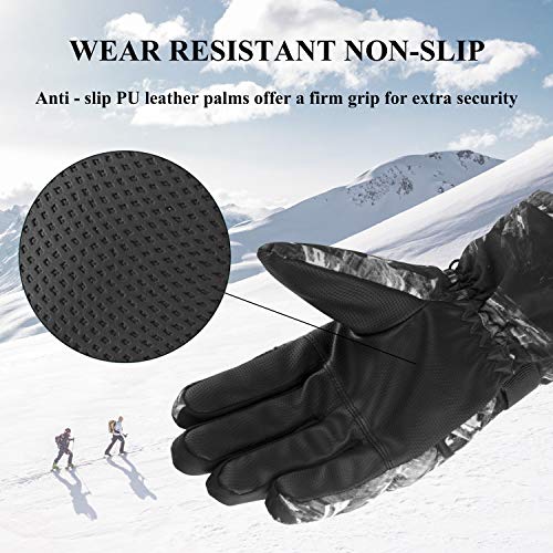 image for Muryobao Women Winter Warm Ski Gloves Waterproof Windproof Touch Scree