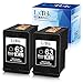 LxTek Remanufactured Ink Cartridge Replacement for HP 63 63XL (2 Black) for HP DeskJet 1112 2132 3632, Envy 4520 4516, Officejet 3830 3833 4650 - Shows Accurate Ink Level, High Yield