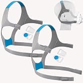 2 Packs of CPAP Headgear Replacement Parts for AirFit/AirTouch F20, Comfortable and Durable Clip on Headband, Adjustable mask Strap,Universal Size(Medium/Large/Small) Without mask