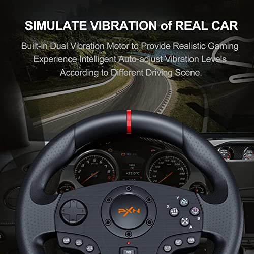 PXN PC Racing Wheel Steering Wheel V900 Driving Simulator 270°/900
