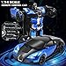 RC Cars Robot for Kids Remote Control Car Transformers Gesture Sensing Toys with One-Button Deformation and 360°Rotating Drifting 1:14 Scale , Aluminum Alloy Best Gift for Boys and Girls (Blue)thumb 1