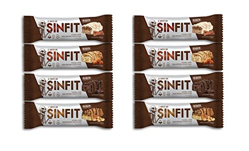 SINFIT® High Protein Bars, Great Tasting, 30g Protein, Gluten Free (Variety Pk (8 bars))