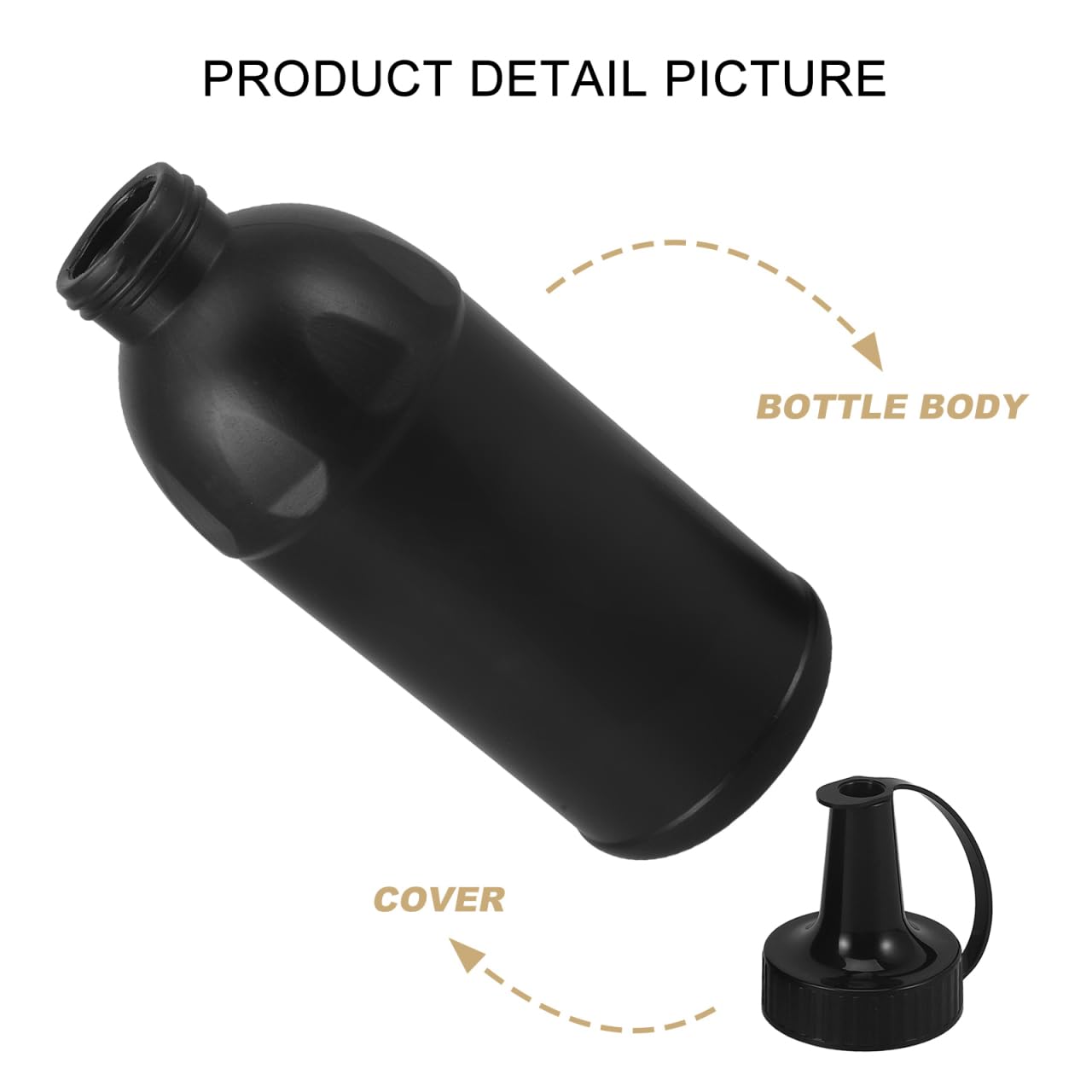 800ml Bullets Beads Bottle: Plastic Gel Ball Holder Black Refill Container Liquid Toy Bead Holder Outdoor Game Accessories