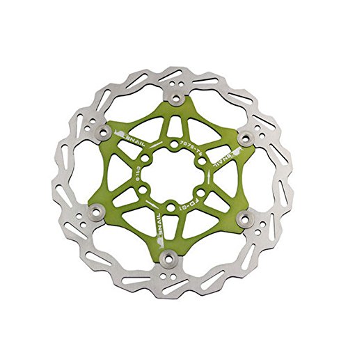 AM Snail Bike Bicycle Disc Brake Rotor Floating MTB Rotors 160mm (Green)