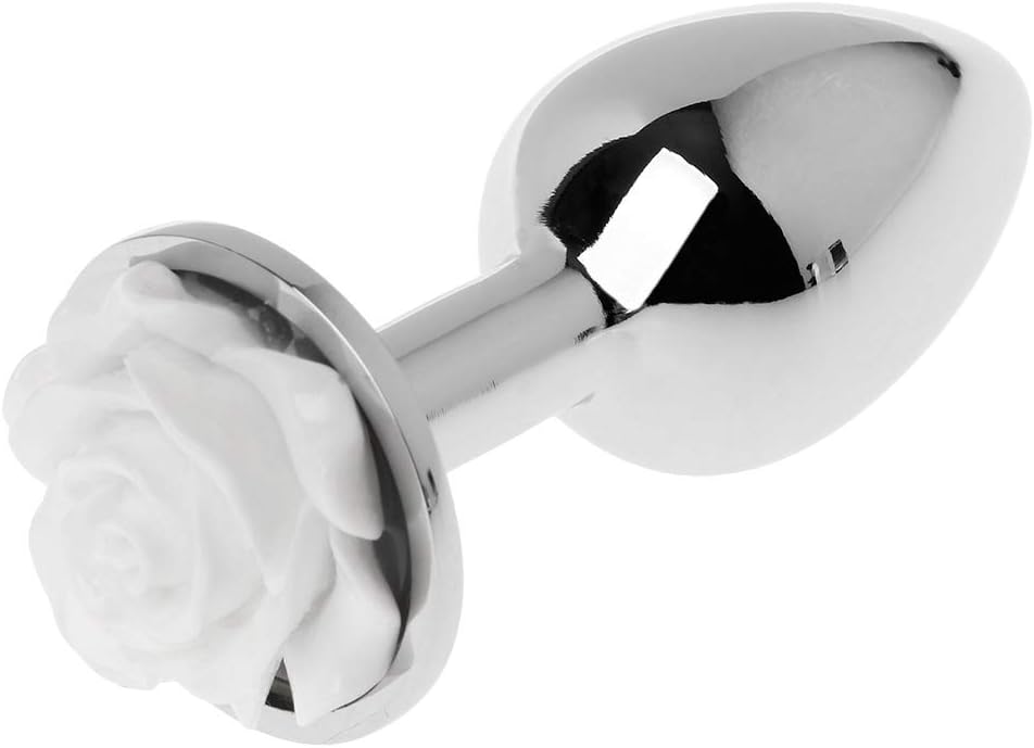 Taidu Rose Flower Smooth Staninless Steel Small Size Training Set for Men and Women - Best Idea for Gift (White)