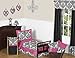 Sweet Jojo Designs Minky Full Length Double Zippered Body Pillow Cover for Pink, Black and White Isabella Bedding Set