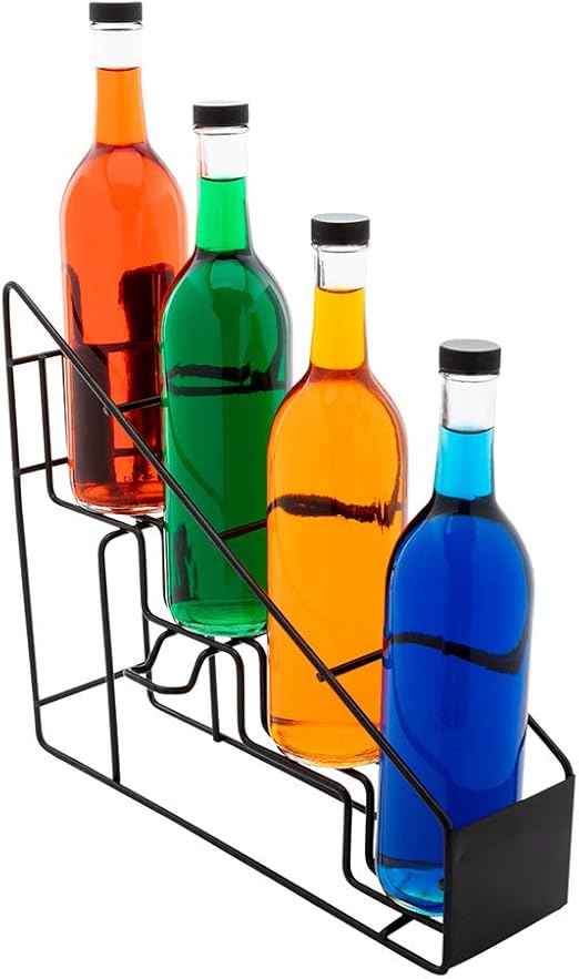 Restpresso 17 Inch x 4.3 Inch Coffee Syrup Rack, 1 4Tier Syrup Holder