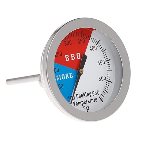 BiiYo 2 550F BBQ Thermometer Gauge Barbecue Grill Wood Smoker Charcoal Heat Indicator