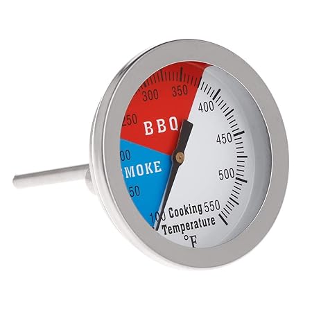 Fanst Temperature Tester,2 550F BBQ Thermometer Gauge Barbecue Grill Wood Smoker Charcoal Heat Indicator