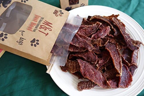 Just Beef Jerky Treats by pound (16oz) - All Natural Human Grade Healthy Treats for Dogs - Lean Beef strips - Free Priority Mail shipping