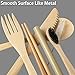 Bamboo Utensils | Bamboo Travel Utensils | Camping Utensils Set | Reusable Cutlery Set - Include Knife, Fork, Spoon, Chopsticks, Reusable Straw, Brush