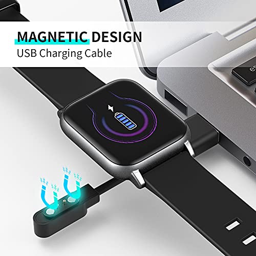 Smart Watch for Android Phones and iOS Phones, IP68 Swimming Waterproof Smartwatch, Fitness Tracker for Heart Health, Body Temperature, Blood Pressure, Blood Oxygen, Support 16 Sports Modes, Black