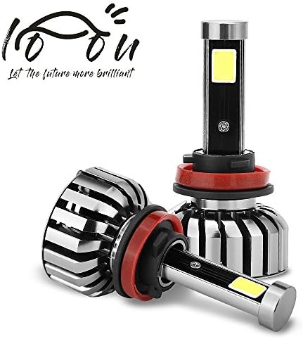 LOOU h11 h8 h9 Led Headlight Bulbs,Super Bright Fog Light Bulb Conversion kit 80W 8000LM 6000K Lumensm WATERPROOF High Power COB LED Headlights Slim Headlights Bottom 80% Less Power Consumption