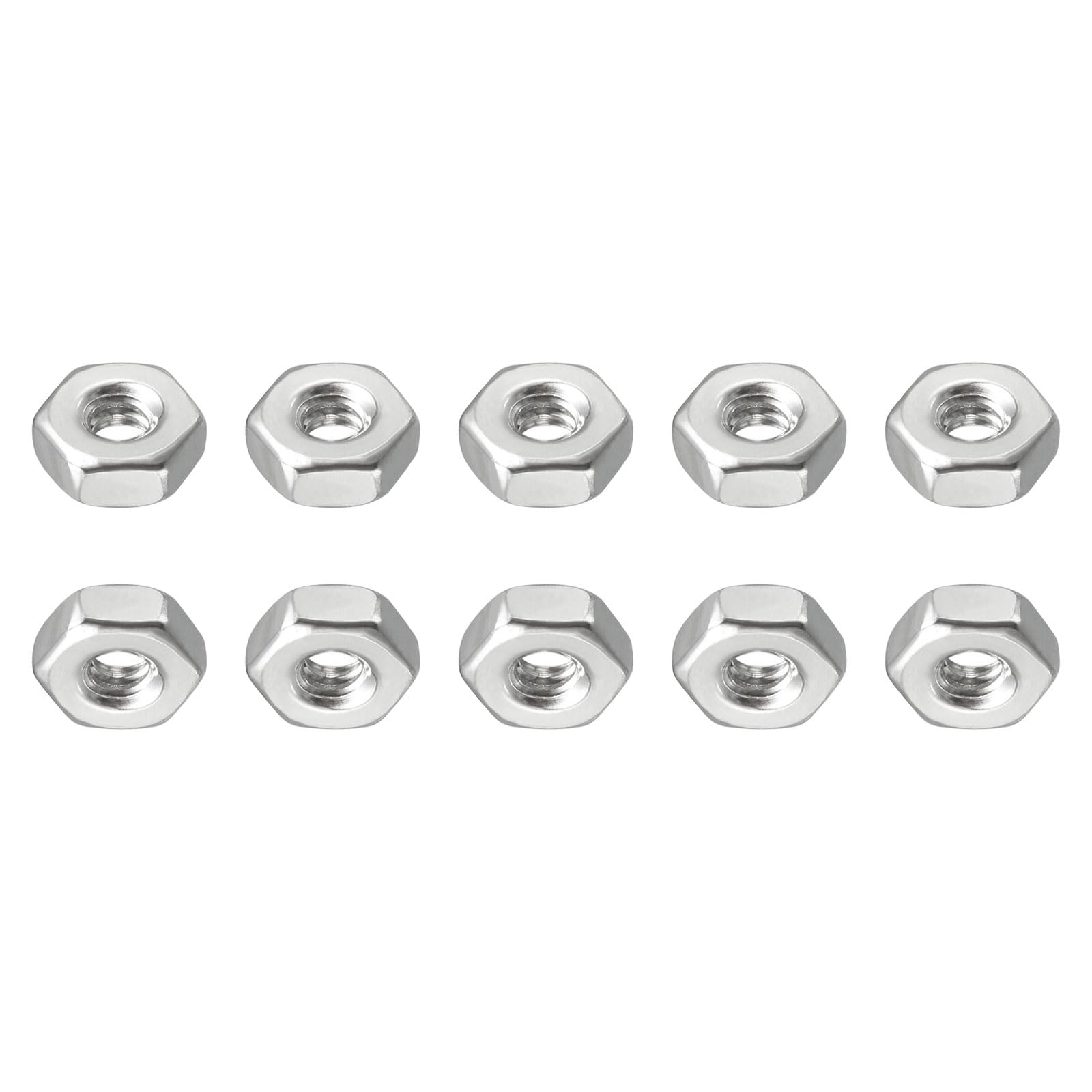 DTGN #4-40(UNC) Hex Nuts - 100Pack - Good for Home Garage Repair - 304 Stainless Steel Hexagonal Nuts - Silver