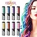 Hair Chalk, ETEREAUTY Hair Chalk Color Comb Temporary Hair Color Cream Non-toxic Washable with Shawl for Kids Party and Cosplay, Hair Chalk Pens Works on All Hair Colors (8 Colors)