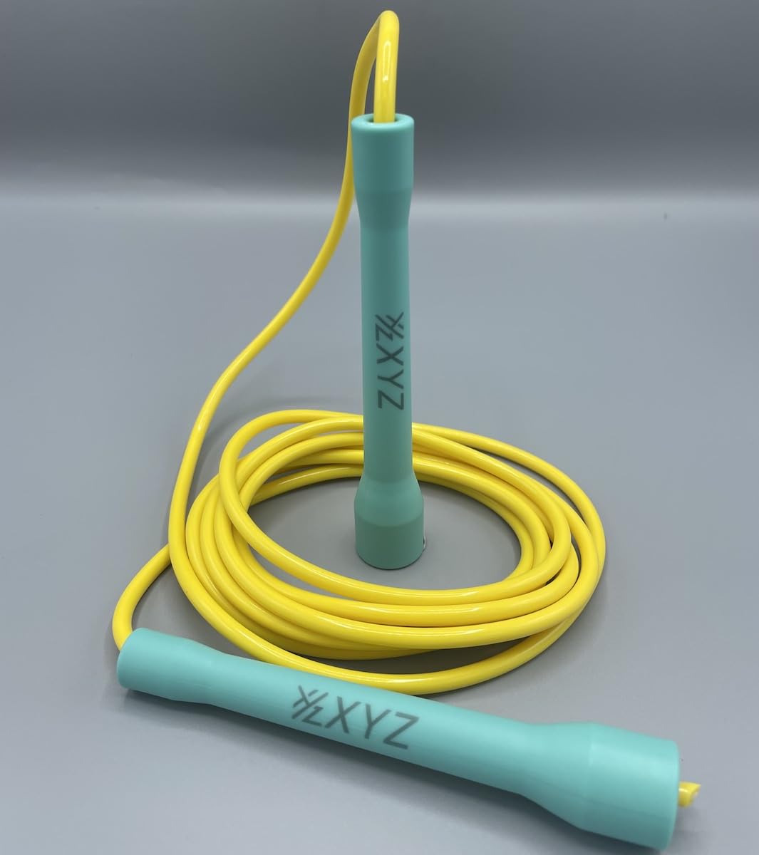 XYZ X1 Cardio Fitness 10ft Adjustable Speed Rope - Skipping, Jump, Boxing, Boxers, MMA, Fitness, Martial Arts, Skip, Speedrope (Turquoise/Yellow)