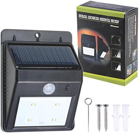 4 LED Outdoor Solar Power PIR Motion Sensor Wall Light Waterproof Garden Lamp
