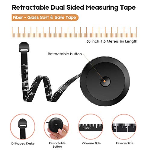 2 Pack+Measure+Measuring+Measurements+Retractable