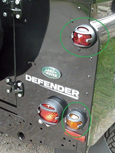 LAND ROVER DEFENDER 90 / 110 MODEL KBX REAR LAMP 72MM GUARDS - PAIR PART: KBX7401S