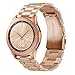 Compatible Samsung Galaxy Watch(42mm) Bands, 20mm Stainless Steel Band + Milanese Loop Mesh Replacement Bracelet Metal Strap Compatible Samsung Galaxy Watch 42mm (Rose Gold)