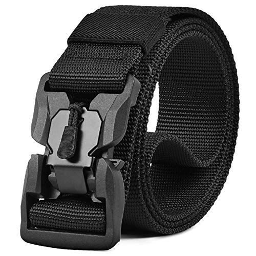 WHIPPY Tactical Belt with Magnetic Quick-Release Buckle Military Style Nylon Belt