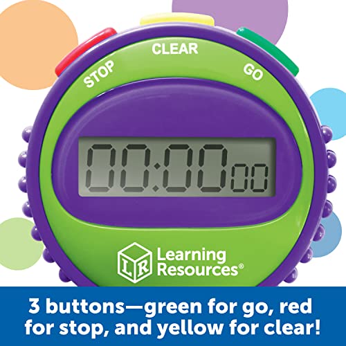 Learning Resources Simple 3 Button Stopwatch, Supports Science