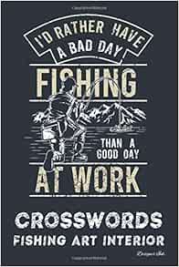 Crossword Puzzles for a Fisherman: Fishing Themed Art Interior. Fun