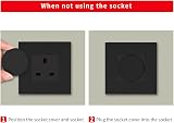 Norjews 20 Pack UK Plug Socket Covers Child Safety Black view 4