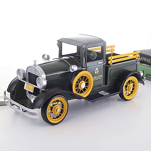MQW Iron Trucks Nordic Home Decoration European Car Model Antique Crafts 38CM 18CM 15.5CM Delicate and Beautiful - Thumbnail 4